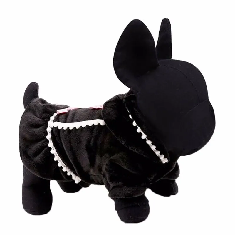 Собака одежда милые красные, черные Цвет собаки платье маленький Одежда для собак Щенок в горошек одежда xxs-L