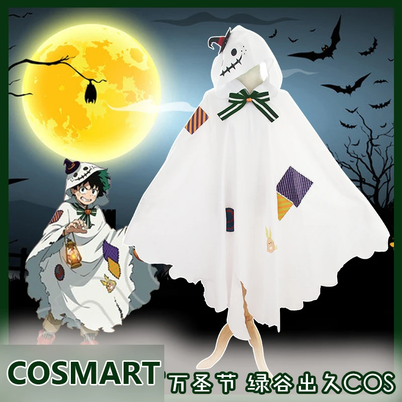 

[STOCK]Anime Boku no MY HERO ACADEMIA figure Midoriya Izuku Halloween Look Cosplay Hoodie Cape Cloak free shipping