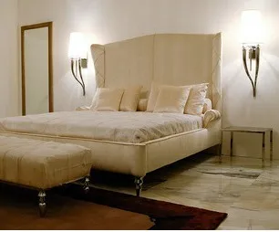 Najtaniej Nowoczesne żelaza Claw Horn tkaniny ścienne światło lampa ścienna do sypialni E27 oprawa podwójny suwak ściany kinkiet światło oprawy