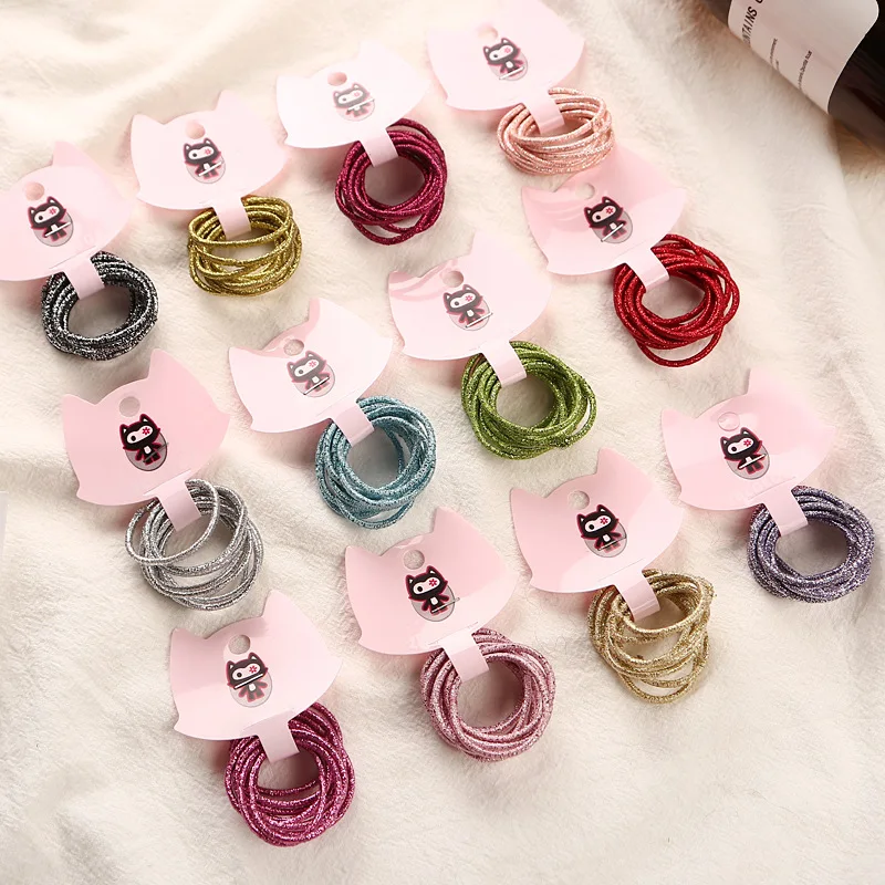 

100Pcs/Lot Colorful Elastic Girls Hairbands Ponytail Holder Rubber Band Baby Kids Mini Hair Bands Headband Hair Ties Accessories