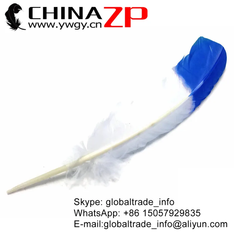 

№ 1 оперение поставщиком CHINAZP завод 50 шт./лот лучшее качество окрашенная Синий наполовину погруженный Tom Турция патронов маховое перо крыла