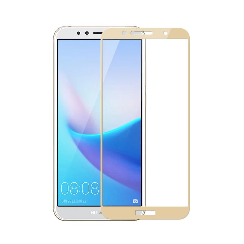 2 шт. закаленное стекло с полным покрытием для Huawei Y6 2018 защитная пленка экрана