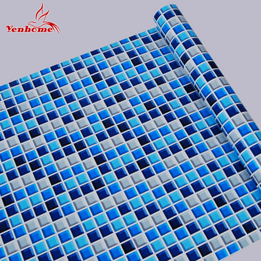 

Kitchen PVC wall sticker 10m mosaic self adhesive wallpaper retro brick wall paper waterproof walls stickers for home decoration
