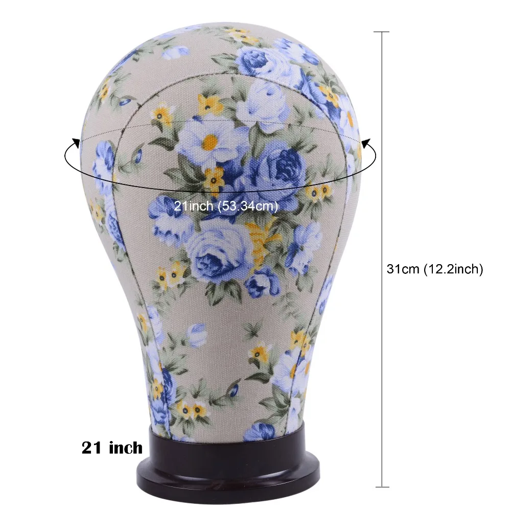 Wig Stand Wig Stand Holder Wig Storage Stand 21/22"/23"/24" pink/blue Canvas Block Head Training Mannequin Head Mannequin Manikin Wig Stand wig head stand