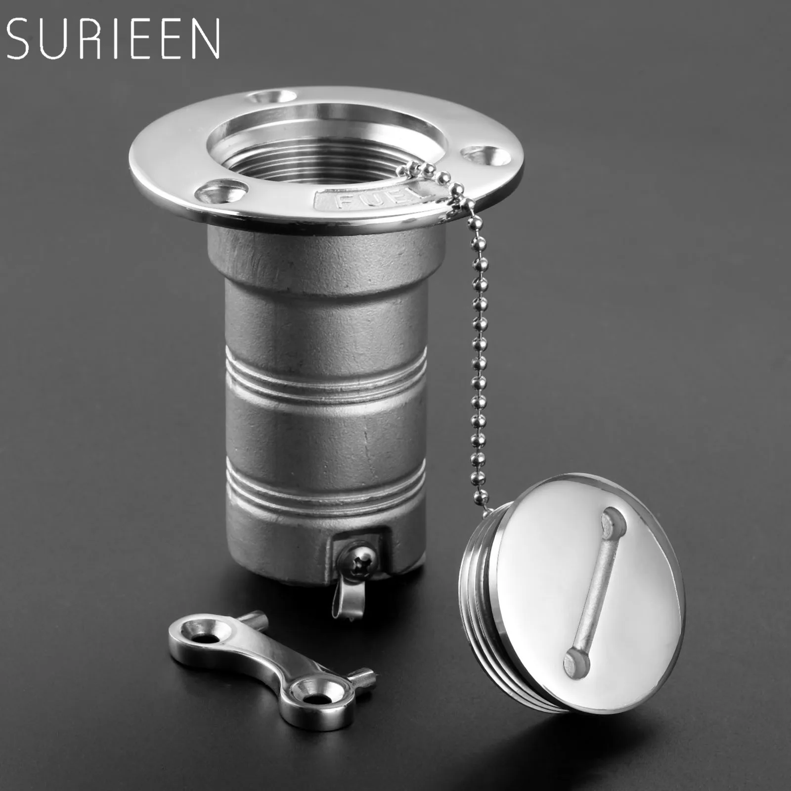 38mm Marine Boat Hardware Fuel Deck Filler 316 Marine Grade Stainless Steel Key Cap Boat Accessories Socket Yacht Caravans 1.5"