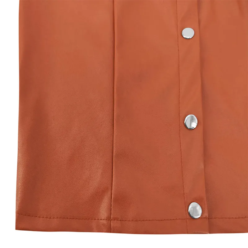 Forefair Leather Bodycon Dress Sexy (6)