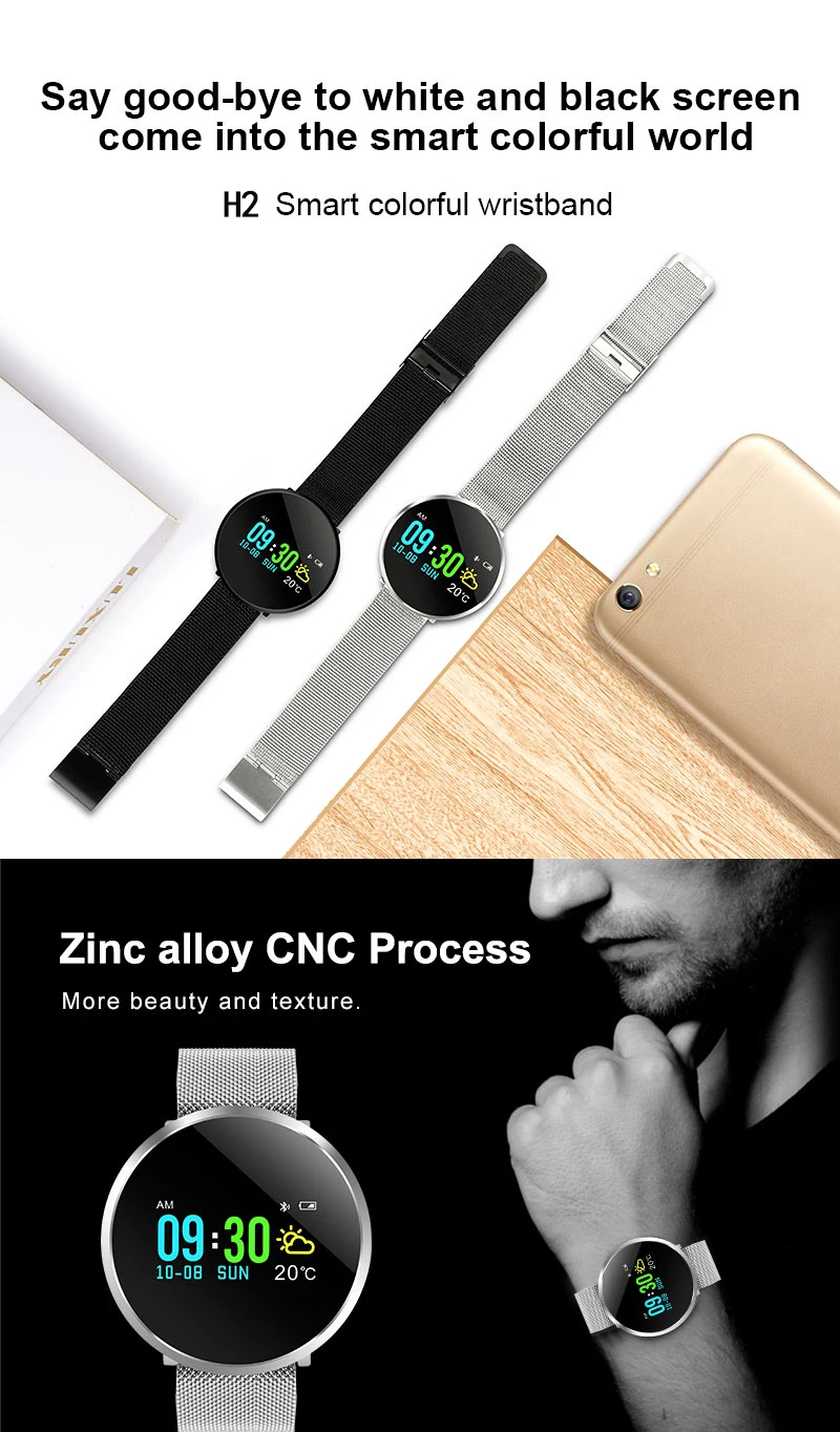 2019 H2 Smart Watch IP67 Waterproof Passometer Activity Fitness Tracker Heart Rate Blood Pressure Monitor Men women SmartWatch (1)