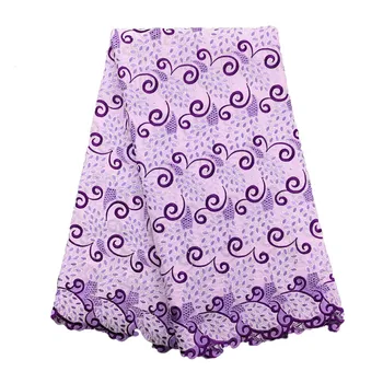 

Lilac 072 Swiss Voile Lace In Switzerland 100% Cotton Swiss Voile Laces For Nigeria Lace Fabric 100% Cotton Lace