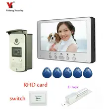 Yobang Security 7″ Color Video Door Phone Video Door bell Intercom Monitor Kit IR Night Vision Camera Doorbell for Apartment