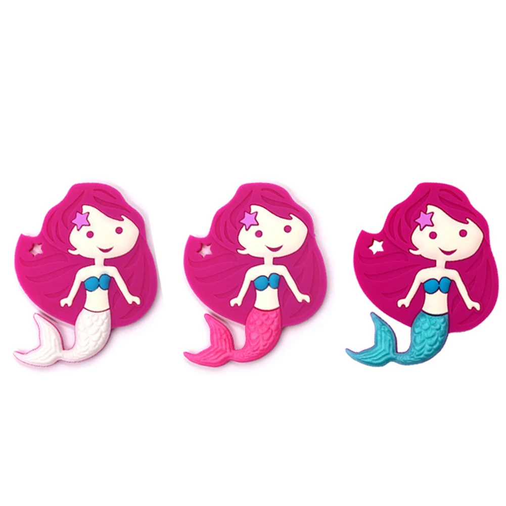 Advanced Harmless Plastic Color Mermaid Infant Molar Toy Baby Molars Teether Baby Silica Gel Tooth- Bite Toy