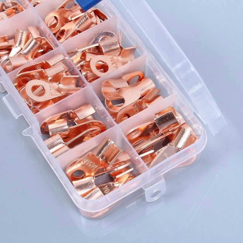70pcs Open Copper Wire Terminal Mayitr Lugs Battery Cable Connectors OT 10/20/30/40/50A