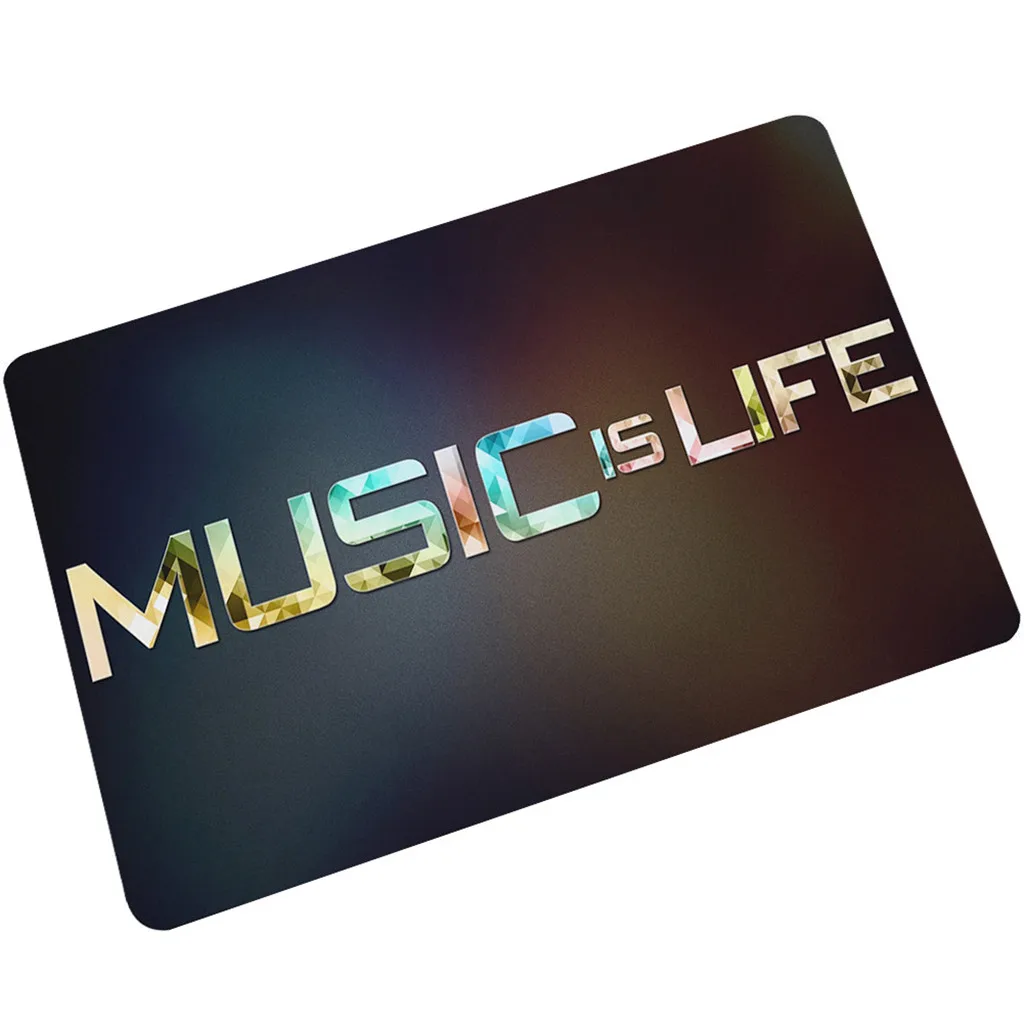 Украшения новая музыка полиэстер Примечание фланелевый с принтом Ванная комната области кухонные Половики дверной коврик 19Jan21 P35