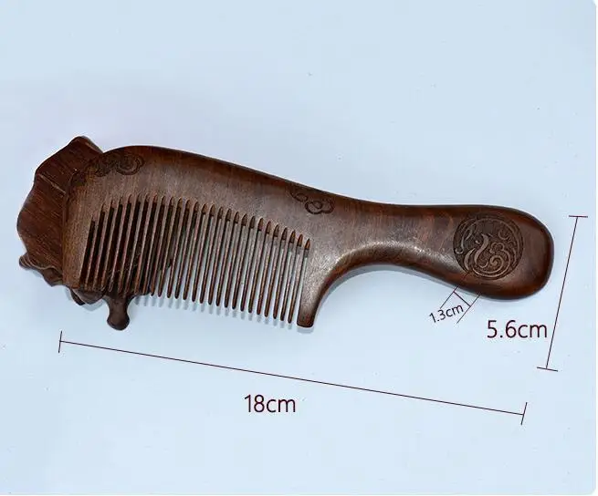 Продукты по уходу за волосами натуральный массаж черный сандаловое дерево ручка волосы деревянные расчески для подарка щетки