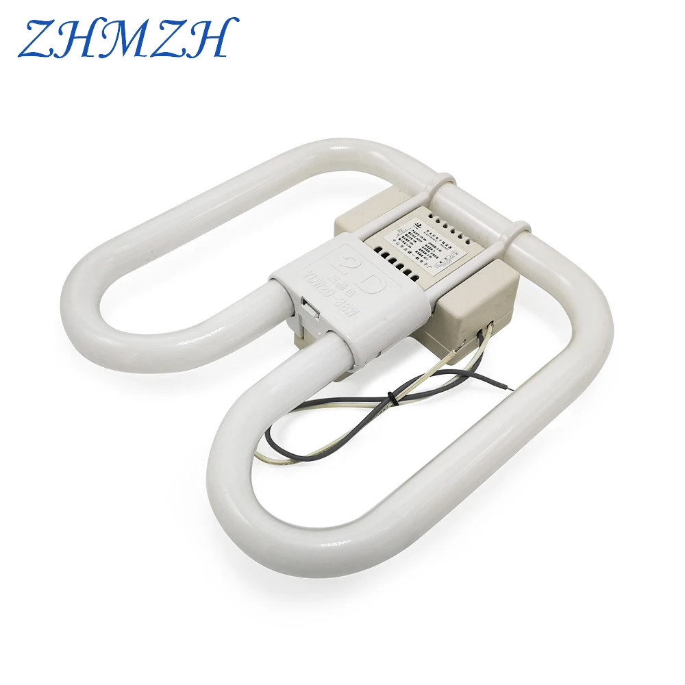220V 2D Four-pin Butterfly Lamps 10W 21W 38W Four Needle Butterfly Tube Tricolor Energy-saving Lamp Fluorescent Light Bulb fluorescent light tubes