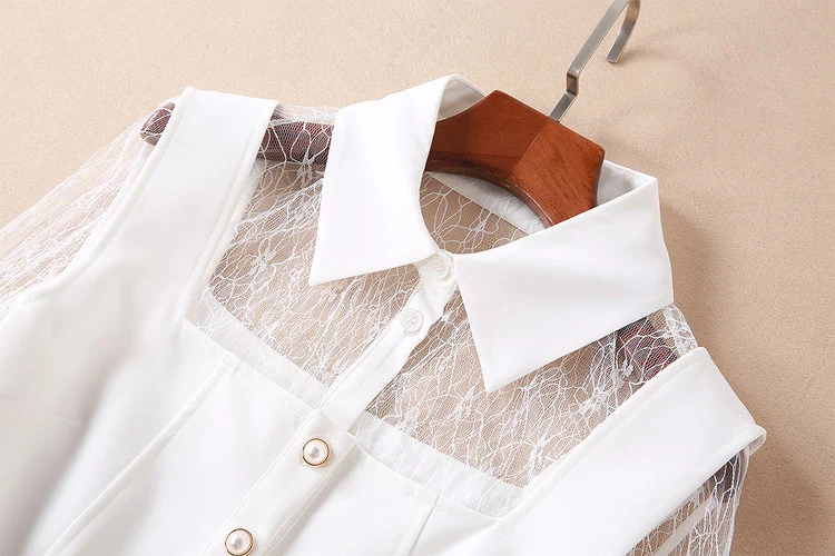 Ensemble Volants En À Tenues Chemisier Robe Voir Assortis Travers Femmes Sexy Dentelle Ensembles Blanc Barboteuse Pièce Top Deux Sirène Pièces 2 zwUOFz5x