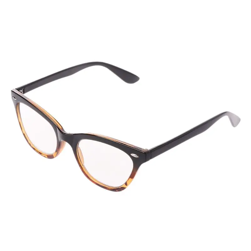 Классические женские очки для чтения «кошачий глаз» с цветочным принтом винтажные очки для дальнозоркости прозрачные линзы+ 1,0+ 1,5+ 2,0+ 2,5+ 3 - Цвет оправы: Черный
