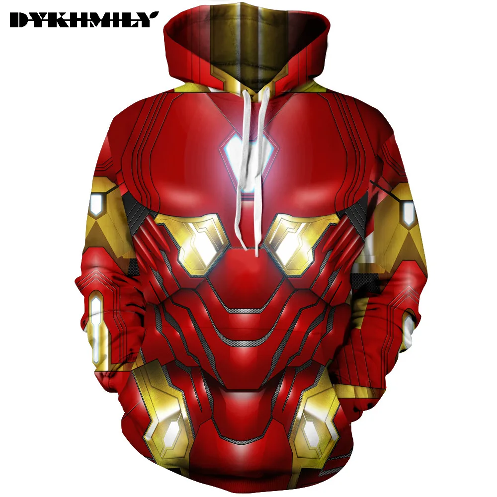 Dykhmily Classic Movie Hoodie Cool Hoodie Coats IRON MAN 3D Print