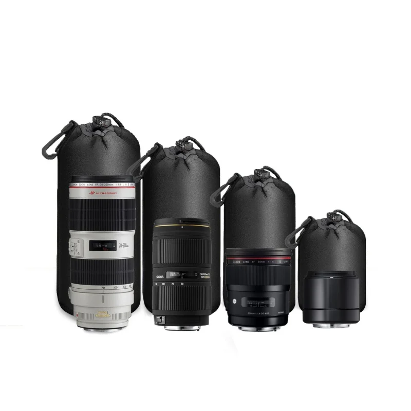 Портативный водонепроницаемый неопрен мягкий объектив видеокамеры сумка чехол Полный размер для Canon Nikon sony Универсальный