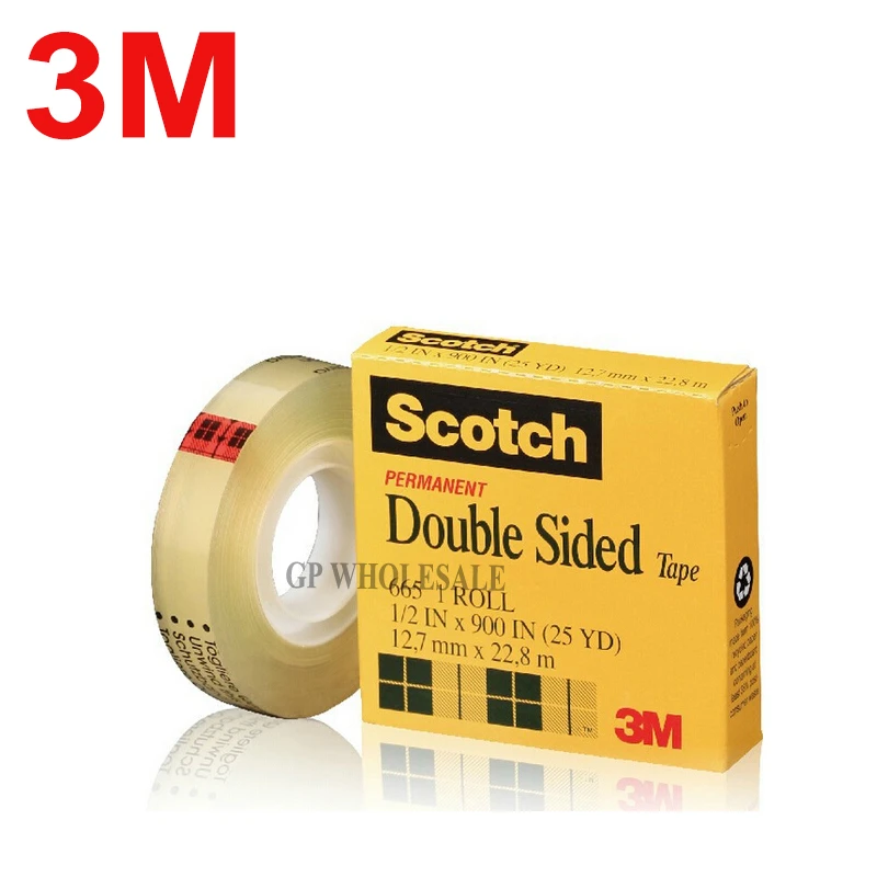 1x 3m Scotch 665 Clear Double Sided Tape 1 2 900 In 25 Yd 12 7mm 22 8m For Office Oa Pcb Diy Mix Pcb Tape White Tape Extensionstape Case Aliexpress