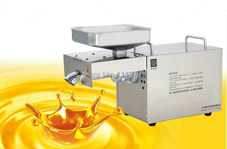 Automatic Oil Press Machine Nuts Seeds Oil Press Pressing Machine All Stainless Steel 110/220V High oil Extraction Rate