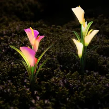 Солнечный цветок огни, открытый водонепроницаемый светодиодный цветы для сада, дорожка, пейзаж