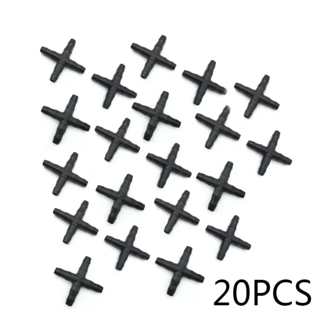 Best Offers 20Pcs Barbed Cross Drip Bulk Automatic Garden Irrigation 4/7mm Water Hose Fitting