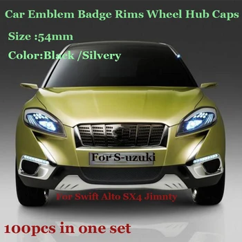 

Wholesale price 100pcs/set 54mm For suzuki Swift Alto SX4 Jimnty Car Emblem Wheel hub cover Auto Badge Rims wheel hub caps