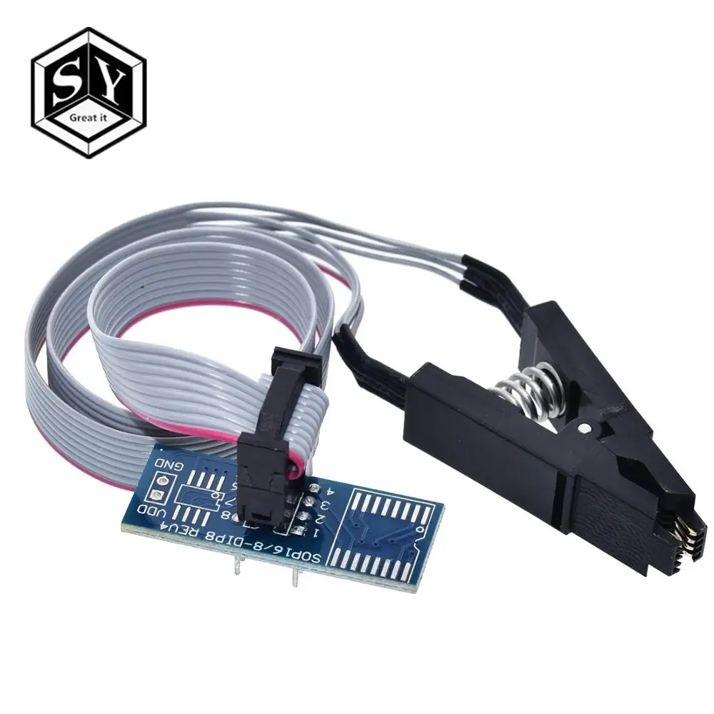 CH341A 24 25 Series EEPROM BIOS USB Programmer Module + SOIC8 SOP8 Test Clip for EEPROM 93CXX 25CXX 24CXX #4