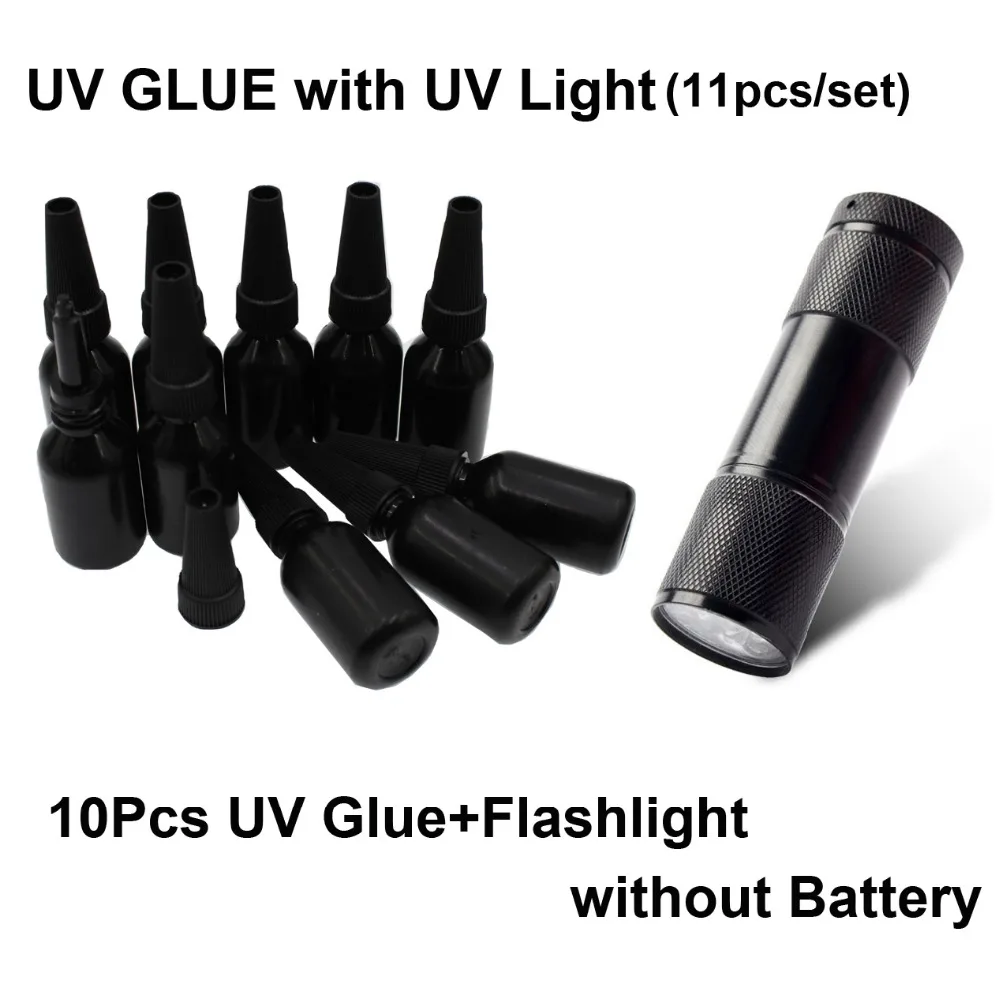 

10Pcs UV Liquid Glue LED Ultraviolet Light Flashlight without Battery Crystal Metal Jewelry Adhesive Industrial Stationery Store