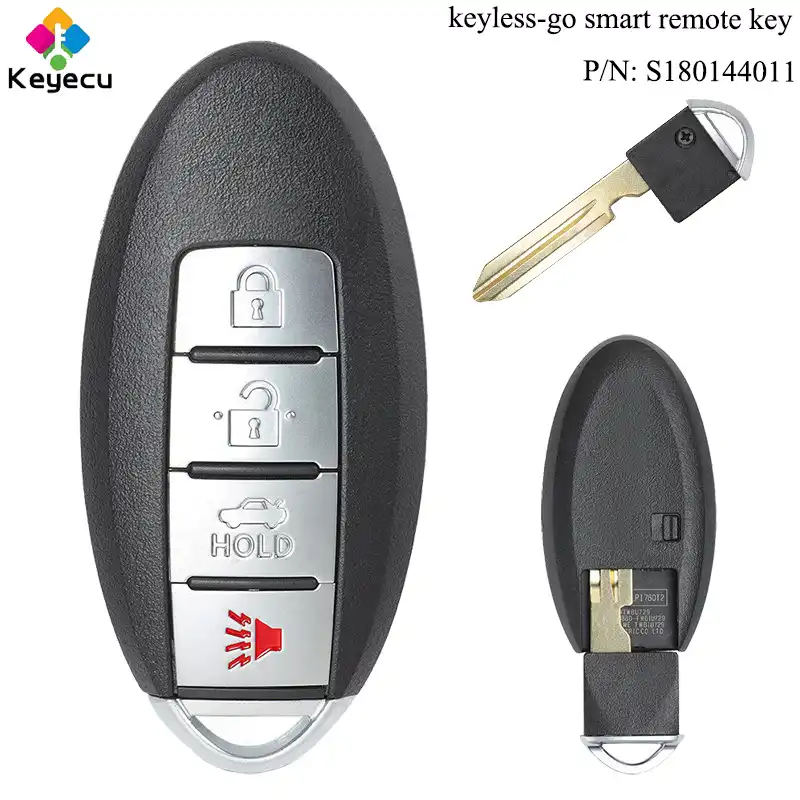 KEYECU Keyless Go дистанционный Автомобильный ключ 4 кнопки и 433 92 МГц ID47 чип FOB для Infiniti JX35