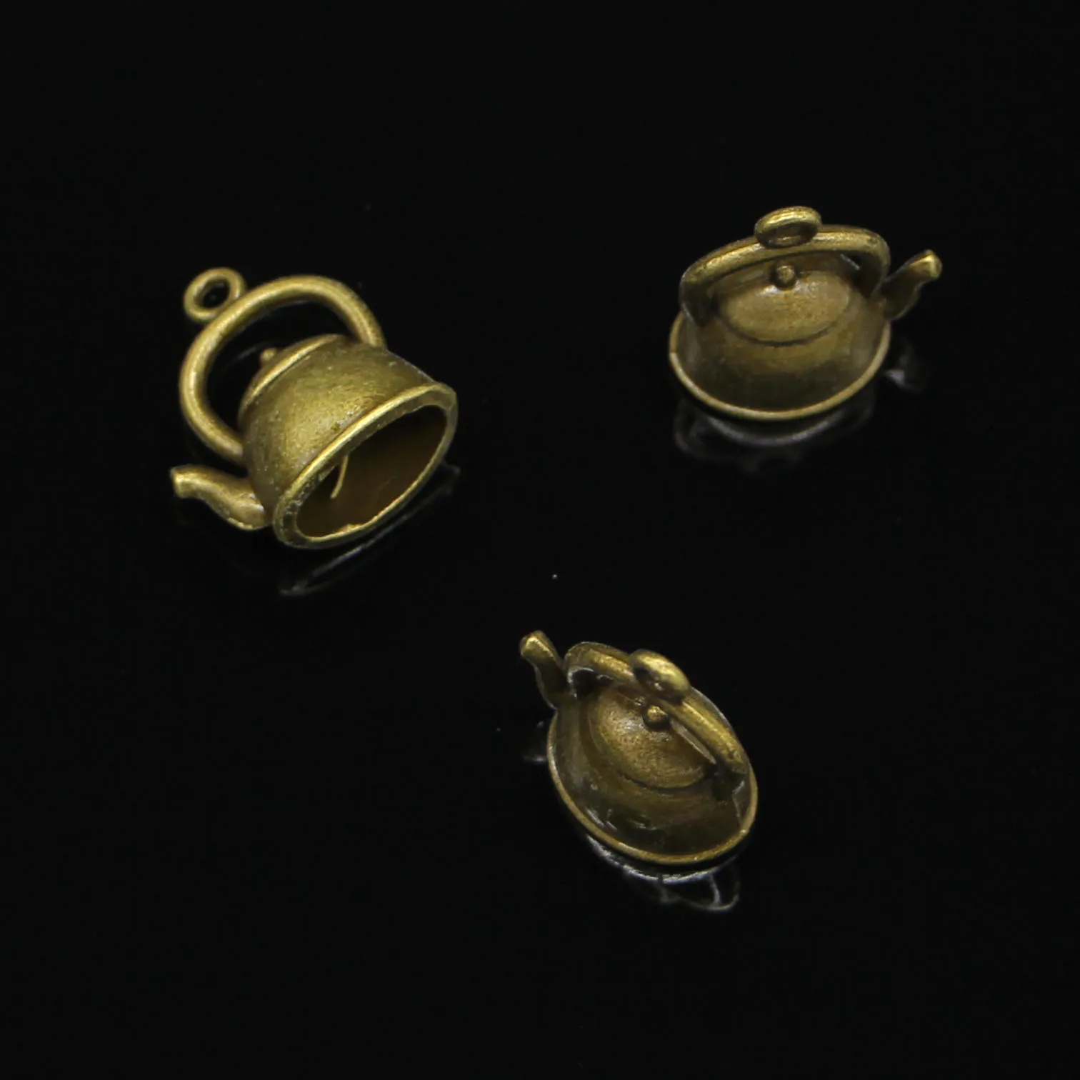 

11pcs Antique Style Bronze Color teapot kettle Pendants Findings Charms 20*17*10mm