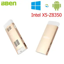 BBEN Mini PC Windows 10 and Android 5.1 Intel X5 Z8350 Quad Core 2GB 32GB HD Graphics USB3.0 USB2.0 HDMI Stick PC Mini Computer