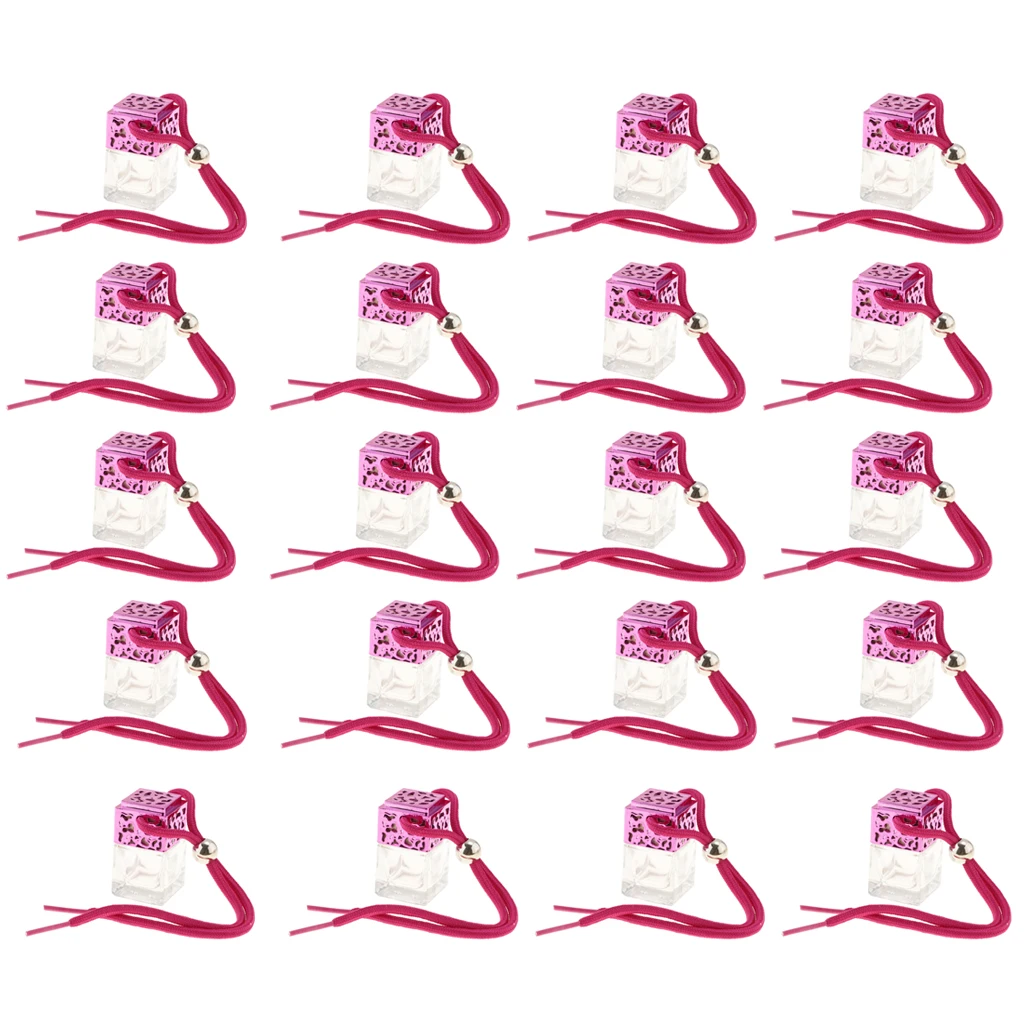 25 Pieces Car Air Freshener Perfume Bottle Smell Odor Hanging Bottle Pendant Aroma Diffuser Air Freshener Car Accessories