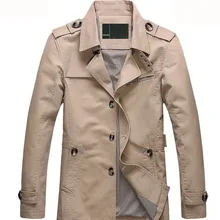 Осенне-зимнее новое пальто модная мужская Тонкая куртка из чистого хлопка для отдыха пальто большого размера верхняя одежда мужские топы большого размера