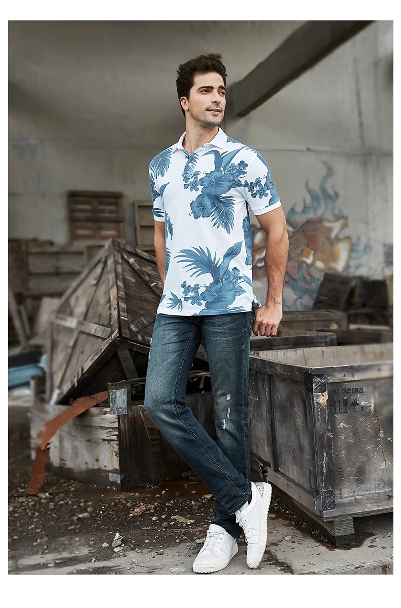 GustOmerD летняя новая модная мужская хлопковая рубашка поло с короткими рукавами, Повседневная рубашка с круглым вырезом, мужская рубашка Поло