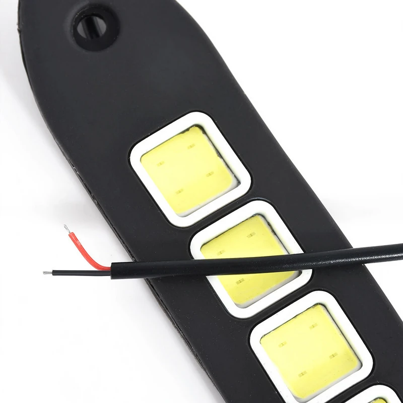 2pcs/set 12V COB LED Flexible Car Styling Daytime Running DRL Fog Light Lamp