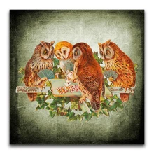 Обычай алмаз живопись животных сова вышивка крестиком Рождество Санта-Клаус Снеговик дар home decor diy pintura стразами ponto cruz