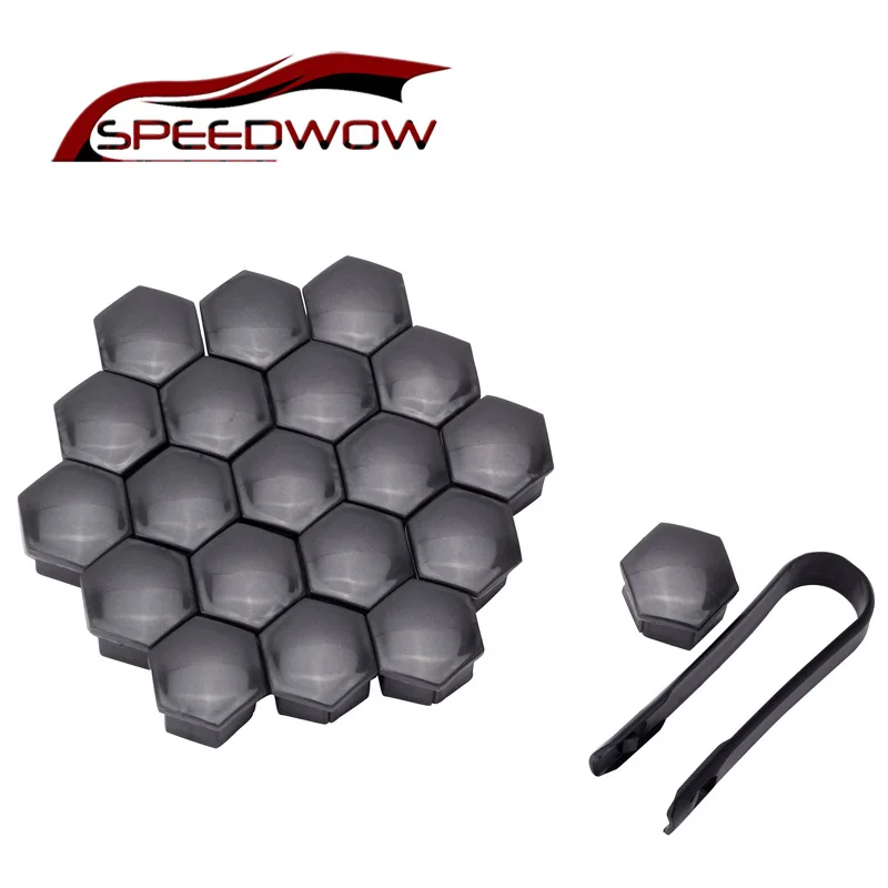 

SPEEDWOW 20Pcs Wheel Nuts Covers Protective Bolt Caps Hub Screw Protector 17mm Wheel Nut Bolt Head Cover Cap For Peugeot
