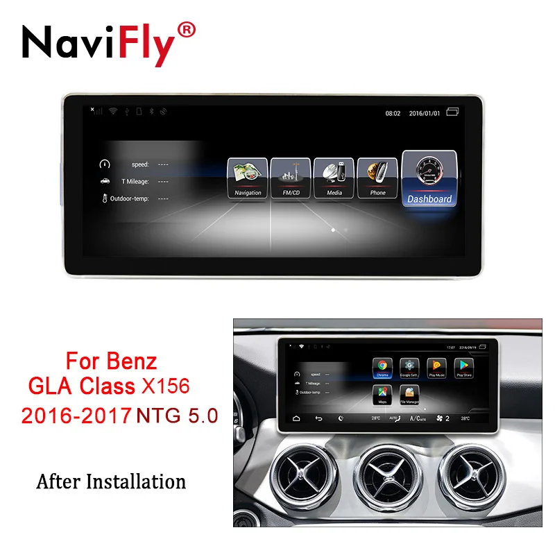 Clearance NaviFly 3GB+32GB Android 7.1 car multimedia player GPS for Benz GLA Class X156 2013-2017 autoradio stereo player 10.25" 4G LTE 2