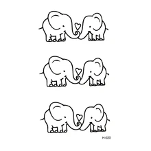 Cut elephant in love anime sticker white henna tattoo for men tatuajes temporales hombre body spray tattoo ink black tatoo armas