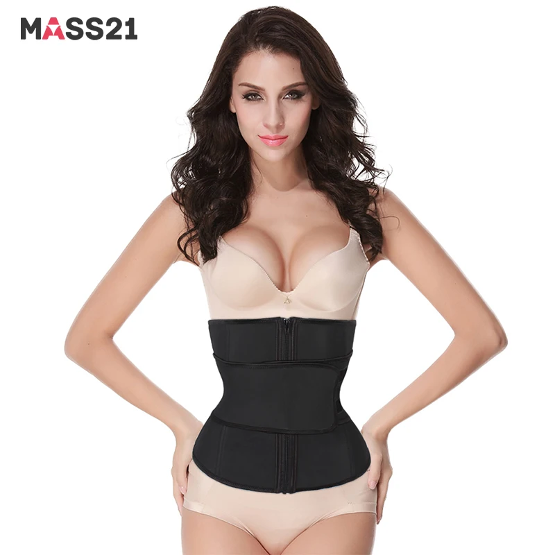 

MASS21 Women's Waist Trainer Cincher Adjustable Velcro Corset Trimmer Belt Body Shaper Zipper Slimming Body Women Shapewear