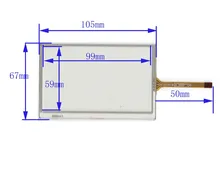 4.3 inch Resistive Touch screen Panel glass TWK023F62 105*67