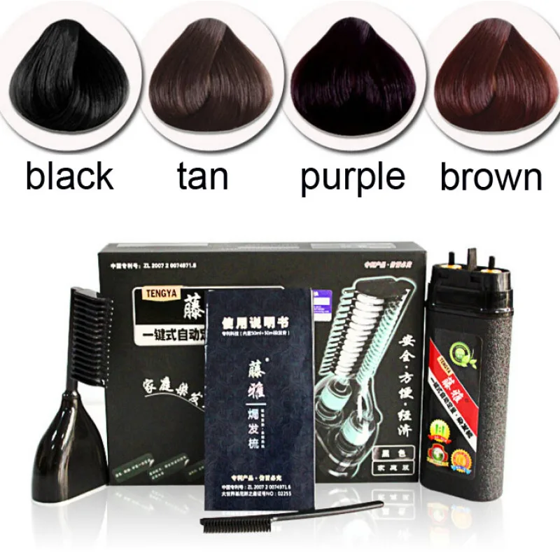 

1 set New Arrival Magical coloured comb hair dye Hot Fast hair coloring Professional Salon 4 Colors colored hair Cream Z3