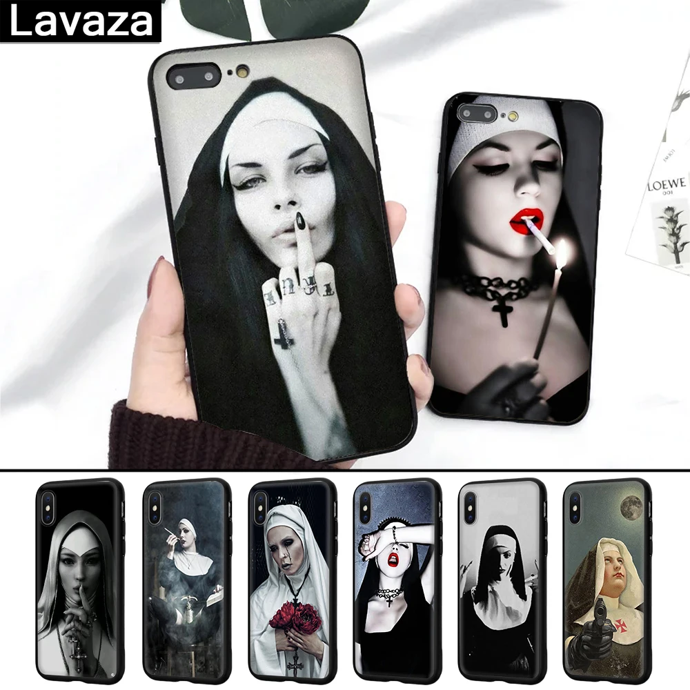 

Lavaza Sister nun Silicone Case for iPhone 5 5S 6 6S 7 8 Plus X XR XS Max