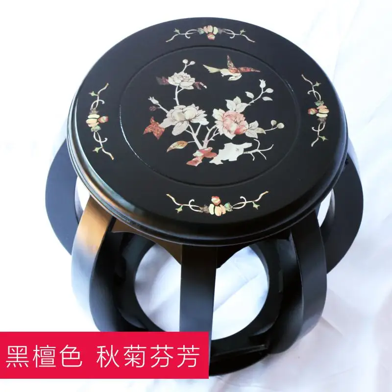 Style 7 Табурет из цельного дерева guzheng, электронный табурет для фортепиано, домашний круглый стул для взрослых, детский табурет - Цвет: Style 7