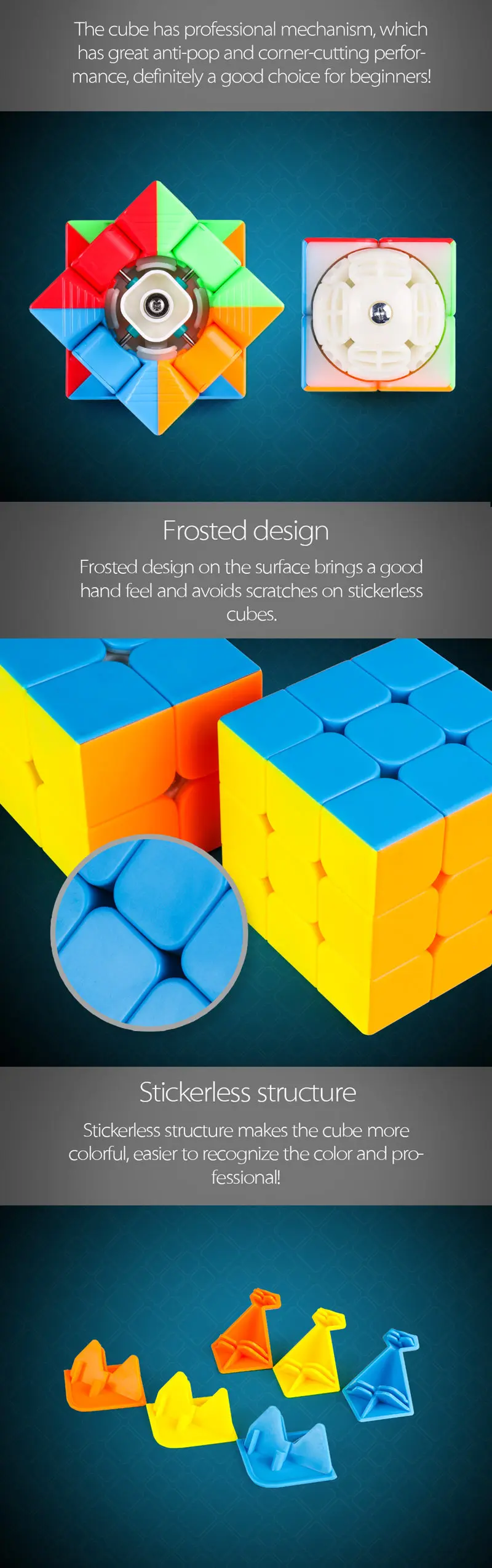 Moyu 2x2x2 куб+ 3x3x3 куб набор, черный, без наклеек, цветной скоростной куб, игрушки для мальчиков, волшебный куб, развивающие пазлы, игрушки