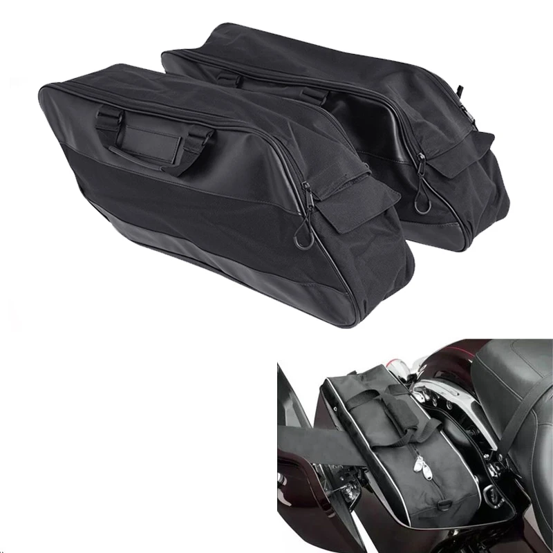 Жесткая Сумка для седла мотоцикла дорожная сумка Harley Touring 97 13 FLHT FLHR|Кожаные и