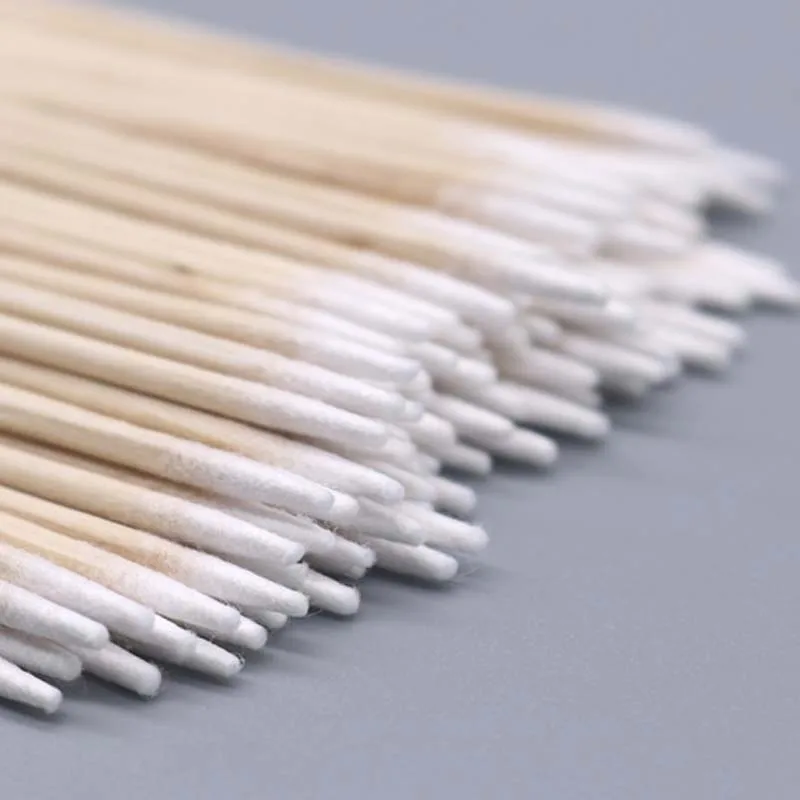

100pcs Wooden Eyelash Grafting Cotton Swab Cosmetics Permanent Makeup Health Medical Ear Jewelry Clean Sticks Buds Tip
