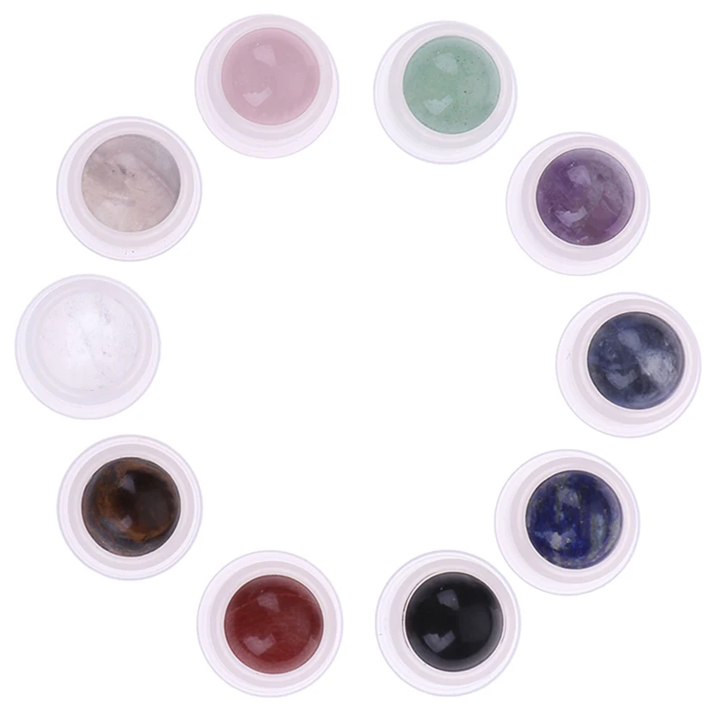 

1PCS Refillable Bottles Roller Bottles Natural Gem Roller Ball Essential Oil Perfume Bottle Accessories Gemstone Roller Ball