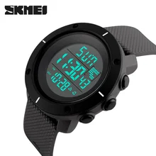 SKMEI Montre Numérique hommes sport 50 M Étanche Quartz grand cadran heures militaire LED électronique montres Homme sport montre